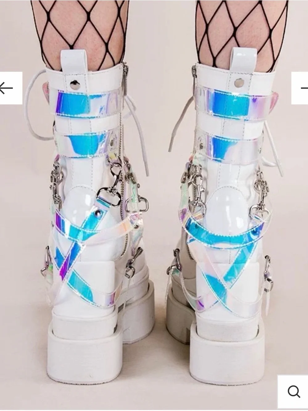 Cash Sold 📣 Women's Demonia Eternal 115 Triple Tiered Mid Calf Boot Size 7